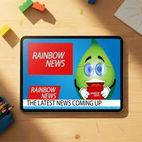 Educational Cartoon - Purple Watches the News