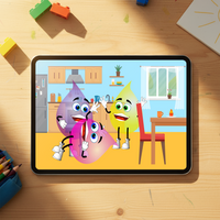 Educational Cartoon - Yellow Play Fights